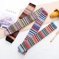 thumbnail image 4 of Qarigey 1 par de medias de poliéster para mujer, lavables, coloridas, tamaño libre, térmicas, cálidas, para mantener el invierno, otoño, niñas, Medias Azul claro Qarigey AP013234-02, 4 of 6