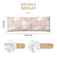 thumbnail image 2 of Disketp Rabbit Print Body Pillow Cover - Super Soft 20x54 Body Pillow Case,Long Side Hidden Zipper (without pillow core), 2 of 6