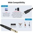 thumbnail image 4 of USB C to 6.35mm 1/4 Inch TS Audio Cable, USB Type C to 1/4in Male Mono Interconnect Aux Adapter Cable Compatible with for  Devices, for Guitar, Basses, 4 of 7