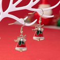 thumbnail image 4 of Pair of stud Christmas minimalist bell Christmas tree earrings Xmas, 4 of 4