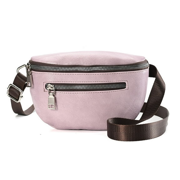 WIZUTIZ Fanny Packs for Women Womens with Adjustable Strap Zipper Pockets Medium Solid Bags Waterproof Lightweight Bag 1 PC Purple