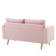 thumbnail image 4 of Modway Revive Performance Velvet Loveseat in Pink, 4 of 8