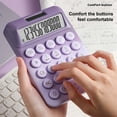 thumbnail image 4 of Solar Scientific Calculator - 12-Digit LCD Display Candy Color Keys Dual Power Source Portable Office Calculator Energy Efficient Math Tool(B-Dark Purple), 4 of 4