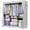 Gray, variant on YOUPINS Portable Closet Storage Organizer Clothes Wardrobe Shoe Clothing Rack Shelf Dustproof Non-woven Fabric, Quick and Easy to Assemble