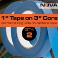 thumbnail image 4 of Nova Supply 1" 60-yard Blue No-Residue Crepe Painters Tape, 2 Pack, 4 of 6