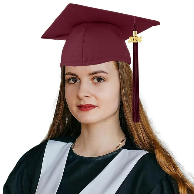 Graduation Cap with 2024 Tassel Black Graduation Cap Tassel for Graduation Cap 2024 for High School Bachelor Master Unisex Adult Grad Cap Graduation Cap Decorations Kit