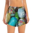 thumbnail image 4 of Lsque Easter Egg1 Printed Women's Running Shorts with Liner Pockets,Elastic Quick Dry Workout Athletic Gym Yoga Shorts,Womens High Waist Shorts-, 4 of 9
