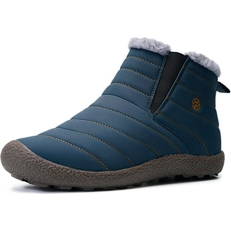 

Womens Mens Snow Boots Winter Shoes Slip On Ankle Booties Anti-Slip Water Resistant Fully Fur Lined Outdoor Sneakers