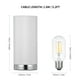 thumbnail image 3 of Luz de noche Lámpara de mesa de control táctil Lámpara de escritorio regulable de 3 vías Lámpara de noche moderna con pantalla de tela redonda para dormitorio, sala de estar, oficina (bombilla incluid Eccomum  Luz de noche, 3 of 7