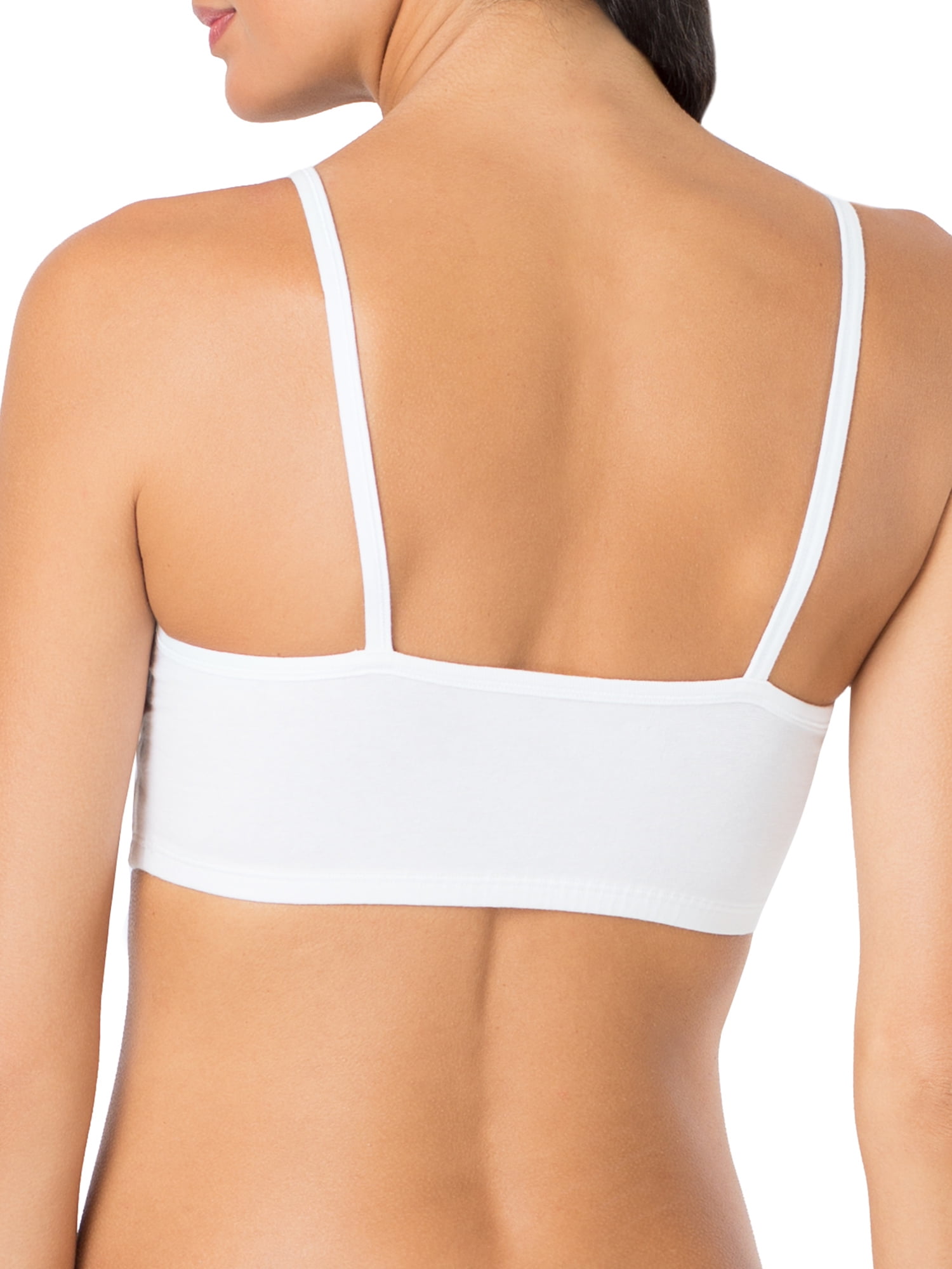Fruit of the Loom Women's Spaghetti Strap Cotton Sports Bra, 3-Pack, Style-9036