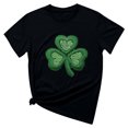 thumbnail image 2 of T-shirts de la Saint-Patrick pour Femmes, Col Rond, Manches Courtes, Imprimé Arbre de Noël, 2 of 4