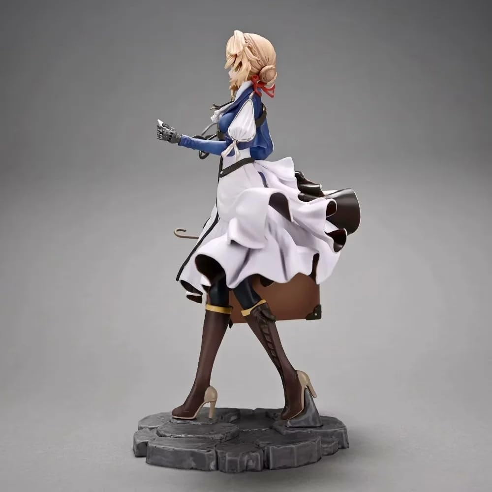 Violet Figure Standing Suitcase Violet Evergarden Action Figures 25cm/9.8inch PVC Anime Cartoon Manga Game Model Statue Collectible Craft Gift