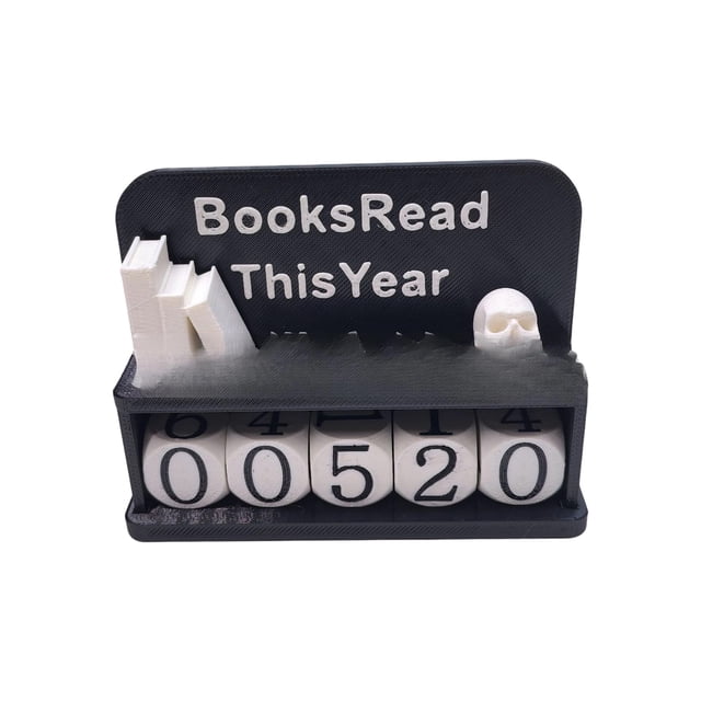 pitrice ABS Books Read Year Counter Book Trackers For Reading Goal Stunning Library Decors To Any Space black