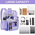 thumbnail image 5 of Sanmadrola New Clear Backpack Clear Bag Heavy Duty Waterproof Transparent Large PVC Book Bag, 5 of 8