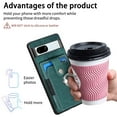 thumbnail image 6 of ELEHOLD Wallet Case for Google Pixel 7A,with Card Holder 360° Rotation Ring Holder Stand Function Shockproof Anti-Scratch Protective Luxury Leather Purse Case,green, 6 of 8
