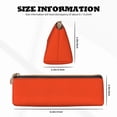thumbnail image 4 of Naloa Orange Print Leather Pencil Case - Portable Big Capacity Pencil Pouch Organizer Bag Stationery Bag for Work & Office Pencil Pen Case, 4 of 5