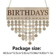 thumbnail image 3 of Calendario de cumpleaños Inteprter Madera natural 40x12x0.5 cm, 3 of 6