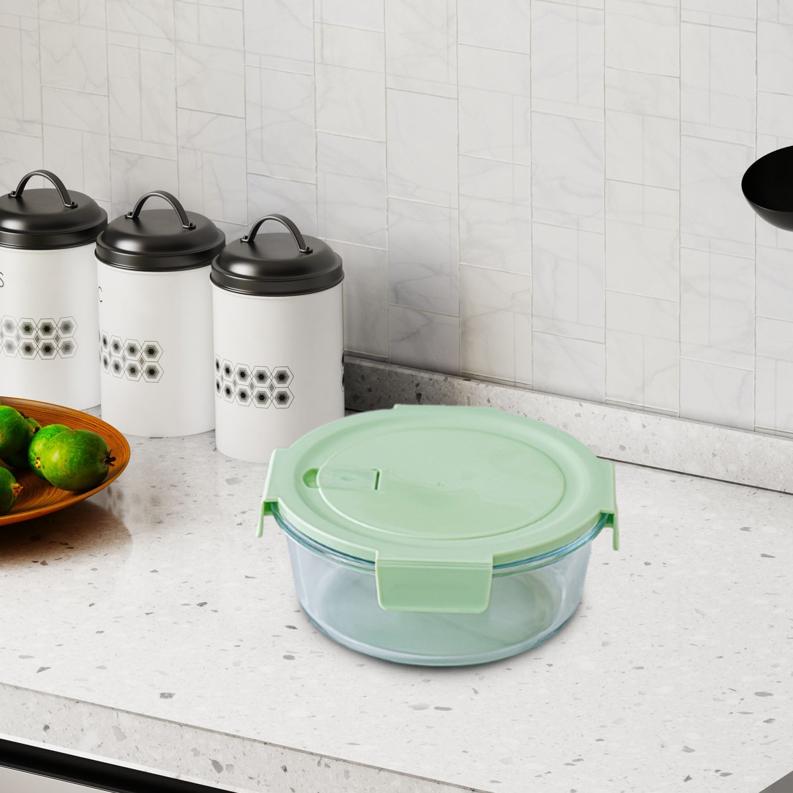 Glass Lunch Box Microwave Safe Container Meal Prep Glass Bento Box Airtight Food Storage Box Reusable Fresh Keeping Container For Kitchen Office Travel Food Storage Use