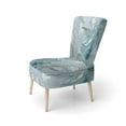 thumbnail image 3 of Designart "Shimmering Silver" Grey Abstract Landscape Upholstered Accent Chair - Modern Arm Chair For Bedroom, 3 of 5