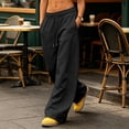 thumbnail image 6 of Nfurl Baggy Sweatpants for Women Wide Leg no Cuff Barrel Pants with Pockets Drawstring Elastic Waist Fleece Lined Casual Sweat Pants Black,XXXL, 6 of 9