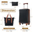 thumbnail image 3 of Carry on Luggage Sets 3 Piece Hard Shell Suitcase Lightweight ABS with Double Spinner Wheels for Men Women (20 Inch), 3 of 8
