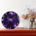 thumbnail image 2 of Wall Clock 10 Inch Battery Operated Clocks Living Room Decor, Silent Non-Ticking for Living Room Home Kitchen office Glowing Butterflies Pattern, 2 of 6