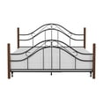 thumbnail image 5 of Hillsdale Furniture Matson Arched Black Metal King Bed with Cherry Wood Posts, 5 of 10