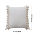 thumbnail image 3 of Zmeidao Throw Pillow with Tassels, Soft Solid Decorative Throw Pillow for Couch Bedroom Car Living room Bedroom Home Decor, 17.71x17.71in, 3 of 6