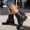 Black, variant on OKBOP Women's Combat Boots Round Toe Lace-Up Slip-Resistant Chunky Heel Black Stylish Women's Boots Sizes 35