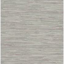 A-Street Prints Natalie Grey Grasscloth Print Wallpaper