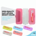 thumbnail image 4 of Enday Pencil Case Box School Supplies Storage Organizer Double Deck 7 Compartments Pink 8", 4 of 7