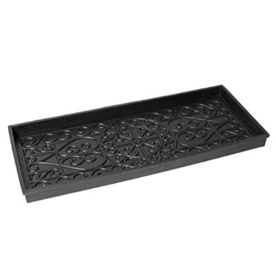 Birdrock Home Rubber Boot Tray 34 Inch Decorative Boot Tray