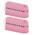 thumbnail image 3 of 50 Pieces Eyelash Aftercare Bags Plastic Makeup Bags Toiletry Makeup Pouch Cosmetic Travel with Drawstring Pink,S, 3 of 4