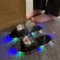 thumbnail image 2 of LED Light Up Slippers for Women and Men, Cartoon Couple Slippers with Durable Sole, Non- Indoor Outdoor Home Slides, 2 of 4