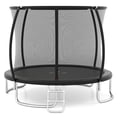thumbnail image 1 of Gymax Outdoor Trampoline w/Safety Enclosure Net & Anti-Rust Galvanized Steel Frame Black, 1 of 10