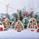 thumbnail image 5 of Christmas Tree Decoration Pendant Painted Wooden Hollow 3D Laser Print Bells Snowflake DIY Gift Navidad Noel Xmas Decorations, 5 of 5