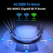 WiFi Router 3000Mbps, Wi-Fi 5 Router with Touchlink/MU-MIMO/Beamforming Wifi Repeater with WAN/LAN