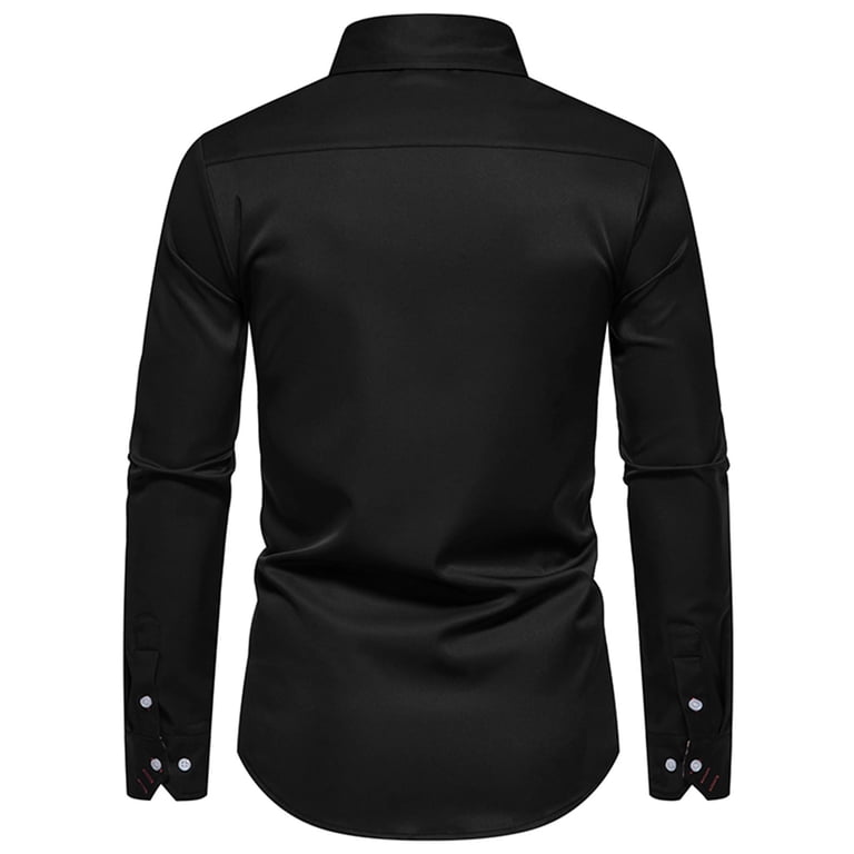 men's long sleeve dress shirts walmart George Men's Classic Dress Shirt with Long Sleeves, Sizes S-3xl, Size: Medium, White