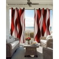 thumbnail image 4 of Ombre Red Lines Blackout Curtains 90 Inches Length, Abstract Water Ripple Gradient Color Window Treatment Thermal Insulated Drapes for Bedroom Living Room 2 Panels 104x90 Inches, 4 of 8
