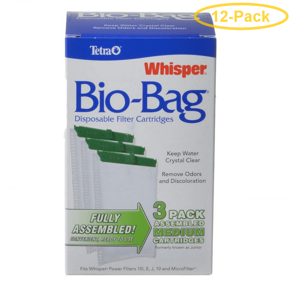 Tetra BioBag Disposable Filter Cartridges Medium For Whisper 10, 10i