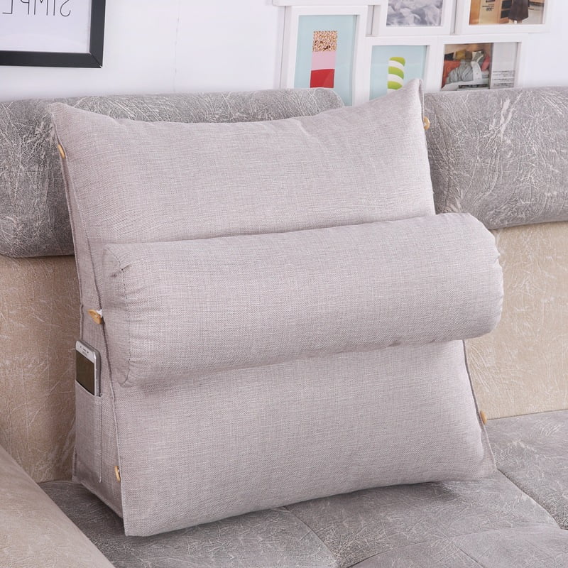 Triangular Wedge Cushion Pillow Positioning Support Reading Backrest Sofa Bed Day Rest With Removable And Washable Cover 18 Inches Com Reading Backrest Cushion Sofa Bed, Foam For Sofa Cushions Malaysia