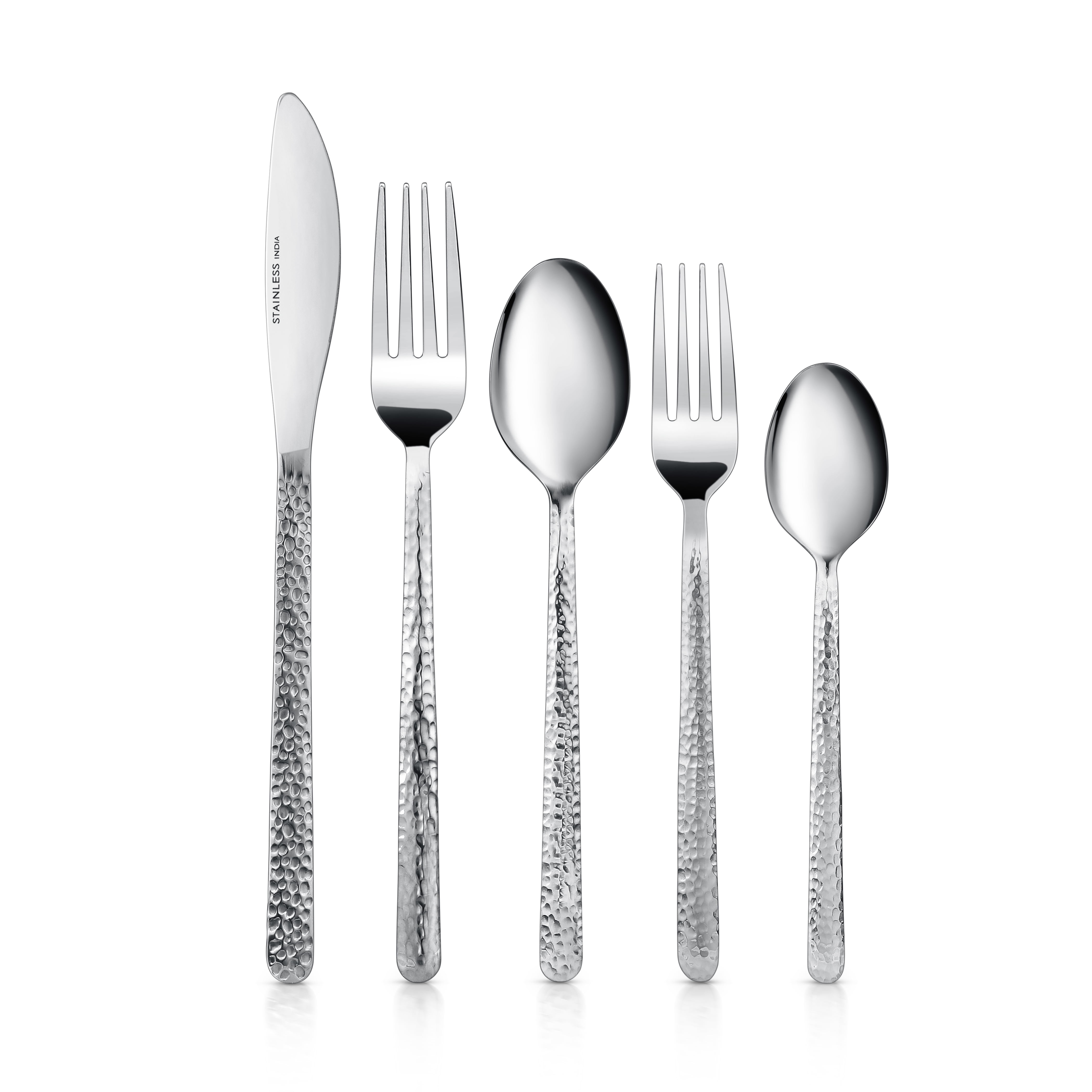 Mainstays 20-Piece Armatto Silver Matte Stainless Steel Flatware Set (Service for 4)