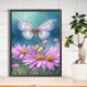 thumbnail image 1 of Cuadros Decorativos Pintura de diamante 5D DIY Taladro redondo completo Flores y mariposas Decoración para el hogar (K881) DQrwqpou embutido en tela, 1 of 7