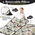 thumbnail image 3 of Butterfly Text Pattern Teens Toddler Nap Mat with Pillow, Sleeping Mat Bag for Preschool Daycare 50"x20", 3 of 6