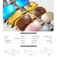 thumbnail image 5 of Xagger Polarized Oval Aviator Sunglasses for Men Pilot Metal Frame Driving Fishing Golf UV400 Sun Glasses, 5 of 6