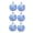 Blue, variant on Homenest 6 Pack 2.36 Inch Gold Glitter Christmas Baubles Shatterproof Plastic Ornaments with Zig-Zag Print for Tree Holiday Party Decor