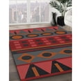 thumbnail image 3 of Ahgly Company Machine Washable Indoor Square Transitional Chestnut Brown Area Rugs, 3' Square, 3 of 7