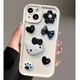 thumbnail image 3 of Funda de TPU suave 3D Liquid Matte Bowknot Hello Kitty para iPhone 15 14 13 12 11 Pro Max XR XS X 7 8 Plus SE2 Candy Painting Cover, 3 of 5