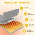 thumbnail image 3 of Hawsaiy King Size Heated Mattress Pad, Electric Bed Warmer with 10 Heat Settings, 2-4-8H Auto Off, Coral Fleece, Deep Pocket up to 18", Machine Washable, Gray, 3 of 8