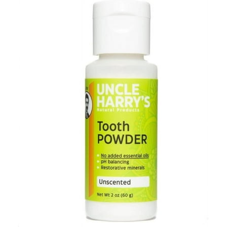 Unscented Tooth Powder by Uncle Harry's Natural Products (2oz Powder)